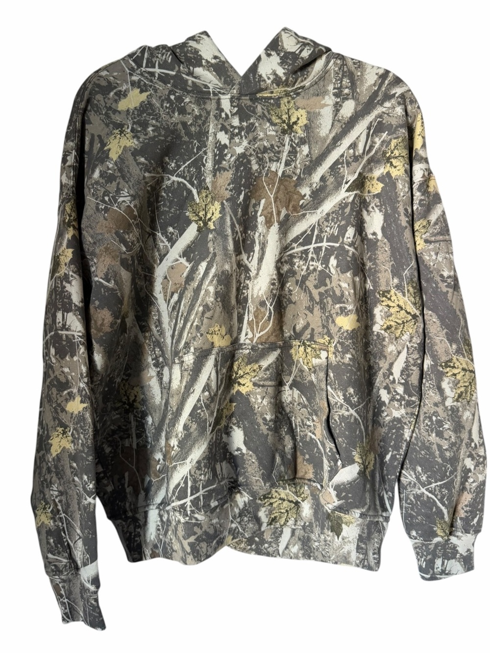 Abercrombie & Fitch Camouflage Hooded Sweatshirt Gray Green Camo